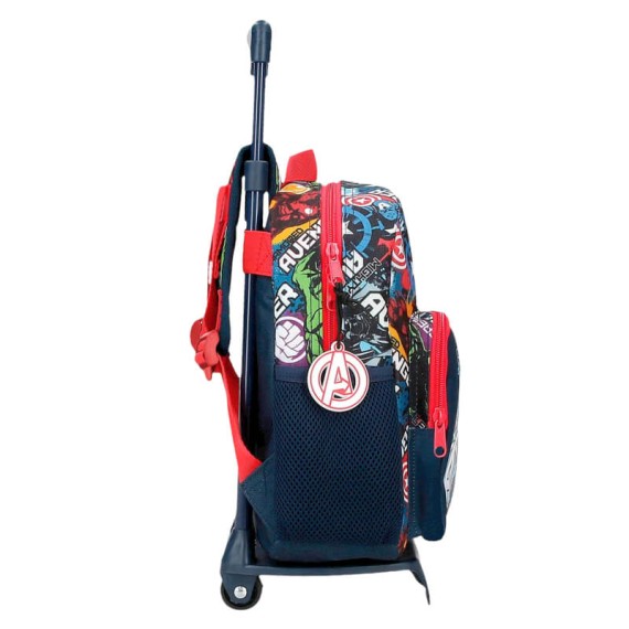 Mochila Pré-Escolar Adap. 28cm c/ Carro AVENGERS Legendary Azul Escuro | Ref. 186.29922T1 Mochila Pré-Escolar Adap. 28cm c/ Carro AVENGERS Legendary Azul Escuro | Ref. 186.29922T1