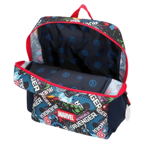 Mochila Pré-Escolar Adap. 33cm c/ Carro AVENGERS Legendary Azul Escuro | Ref. 186.29923T1 Mochila Pré-Escolar Adap. 33cm c/ Carro AVENGERS Legendary Azul Escuro | Ref. 186.29923T1