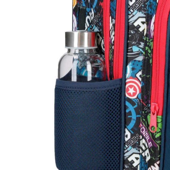 Mochila Pré-Escolar Adap. 33cm c/ Carro AVENGERS Legendary Azul Escuro | Ref. 186.29923T1 Mochila Pré-Escolar Adap. 33cm c/ Carro AVENGERS Legendary Azul Escuro | Ref. 186.29923T1