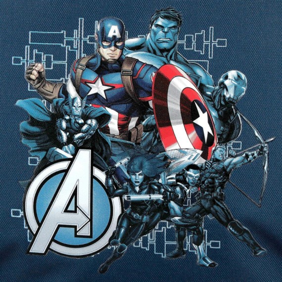 Mochila Pré-Escolar Adap. 33cm c/ Carro AVENGERS Legendary Azul Escuro | Ref. 186.29923T1 Mochila Pré-Escolar Adap. 33cm c/ Carro AVENGERS Legendary Azul Escuro | Ref. 186.29923T1