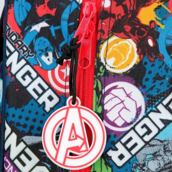 Mochila Pré-Escolar Adap. 33cm c/ Carro AVENGERS Legendary Azul Escuro | Ref. 186.29923T1 Mochila Pré-Escolar Adap. 33cm c/ Carro AVENGERS Legendary Azul Escuro | Ref. 186.29923T1