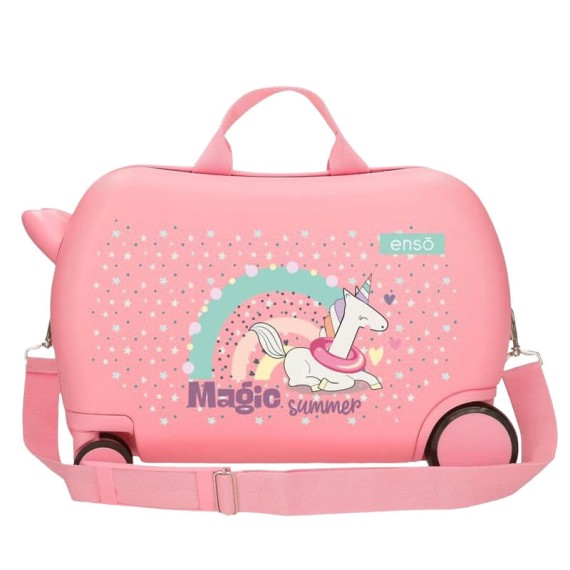 Mala de Viagem Infantil ABS 4 Rodas Easyjet ENSO Magic Summer Rosa | Ref. 186.9631022