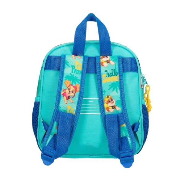 Mochila Pré-Escolar Adap. 25cm PAW PATROL Pawsome Vibe Azul | Ref. 186.42620D2