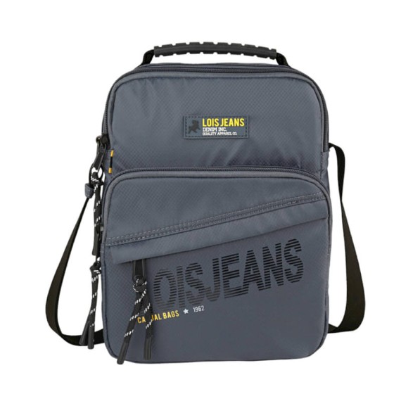 Bolsa de Tiracolo c/ Bolso Frontal LOIS Grove Cinza | Ref. 237.32322102