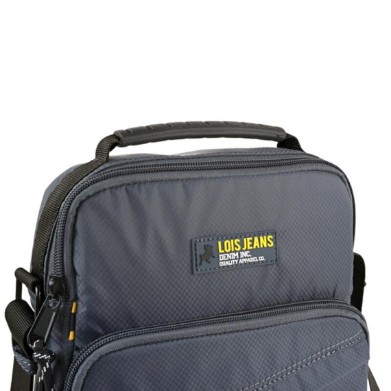 Bolsa de Tiracolo c/ Bolso Frontal LOIS Grove Cinza | Ref. 237.32322102