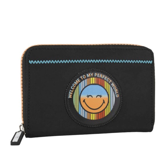 Carteira de Senhora 8CC SMILEY Take the Time to Smile Preta | Ref. 237.33005101