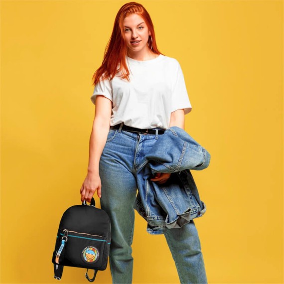 Mochila Casual de Senhora SMILEY Take the Time to Smile Preta | Ref. 237.33009901