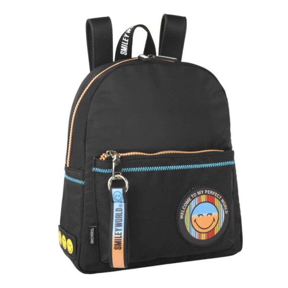 Mochila Casual de Senhora SMILEY Take the Time to Smile Preta | Ref. 237.33009901