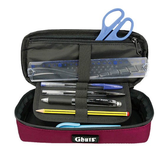 GHUTS Estojo Escolar Retangular GH157 L45 Mauve Red 1572445 | Ref. 294.2415745