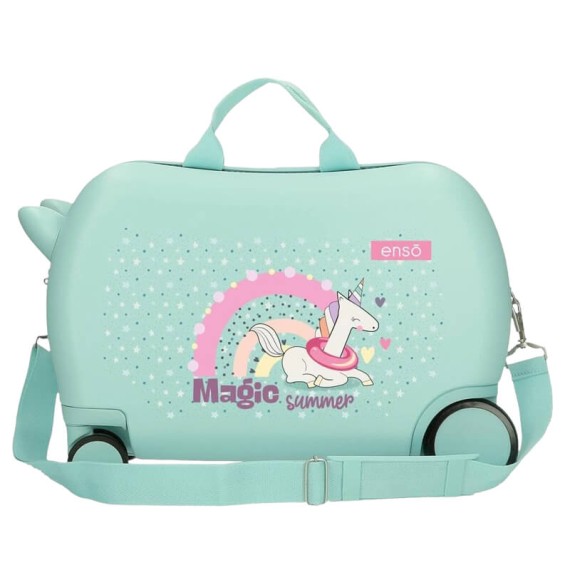 Mala de Viagem Infantil ABS 4 Rodas Easyjet ENSO Magic Summer Turquesa | Ref. 186.9631021