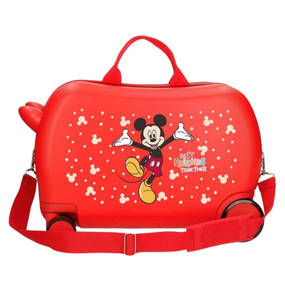 Mala de Viagem Infantil ABS 4 Rodas Easyjet MICKEY Best Friend Together Vermelha | Ref. 186.2971021