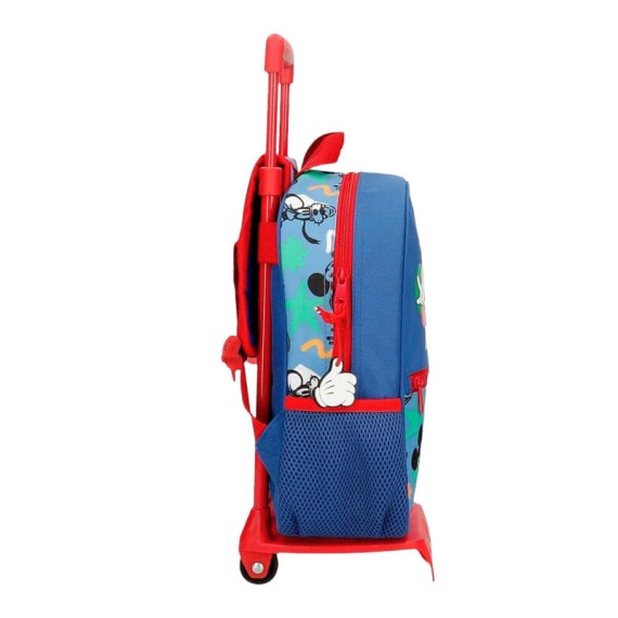 Mochila Pré-Escolar 28cm c/ Carro MICKEY Peek a Boo Azul Marinho | Ref. 186.42221T1