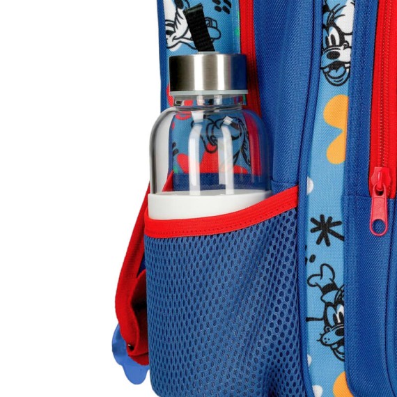 Mochila Pré-Escolar 28cm c/ Carro MICKEY Peek a Boo Azul Marinho | Ref. 186.42221T1