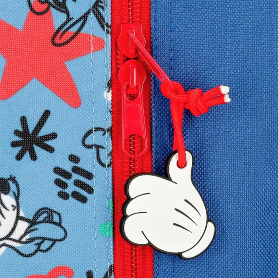 Mochila Pré-Escolar 28cm c/ Carro MICKEY Peek a Boo Azul Marinho | Ref. 186.42221T1