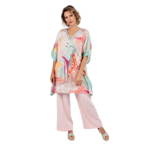ANEKKE Tunica Kaftan Estampado Passion Turquesa | Ref. 280.38279-034
