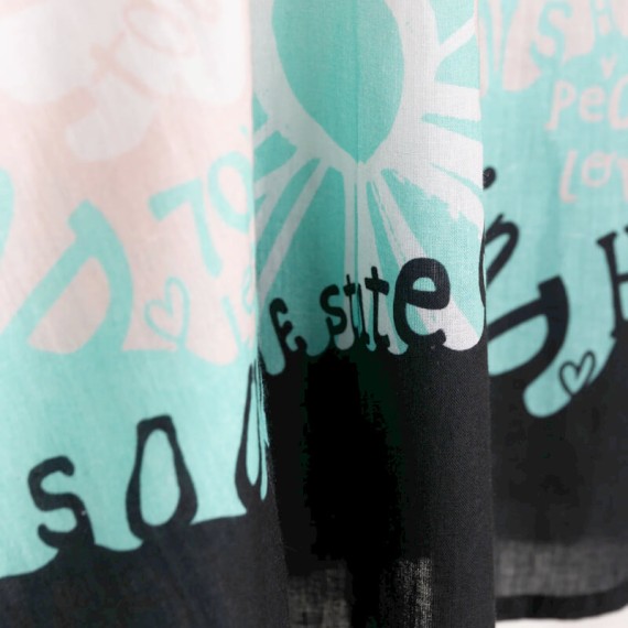 ANEKKE Tunica Kaftan Estampado Peace & Love Branco | Ref. 280.38289-035