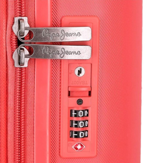 Mala de Cabine / Trolley 55cm 4R Exp. Pepe Jeans HIGHLIGHT Coral | Ref. 186.768862D