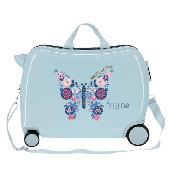 Mala de Viagem Infantil ABS 4 Rodas ROLL ROAD Wild and Free Azul | Ref. 186.4089821