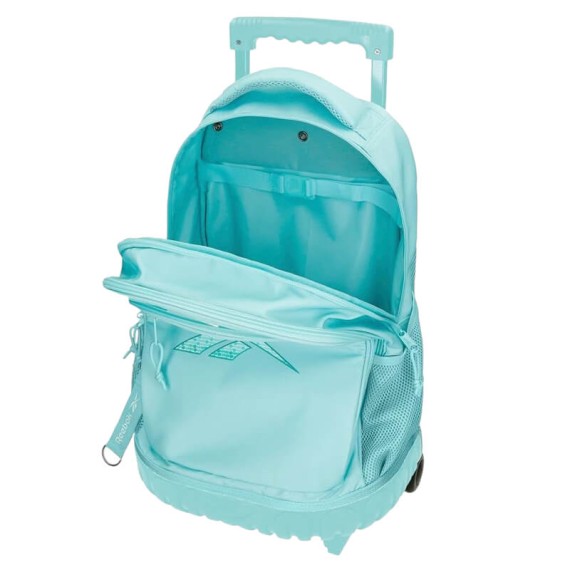 Mochila Escolar 43cm 2R. Compacta REEBOK Ann Turquesa | Ref. 186.8632921