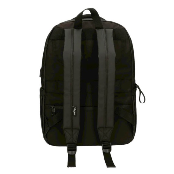 Mochila para Portátil 15.6" Adap. 3C Pepe Jeans HOXTON Preta | Ref. 186.7342831