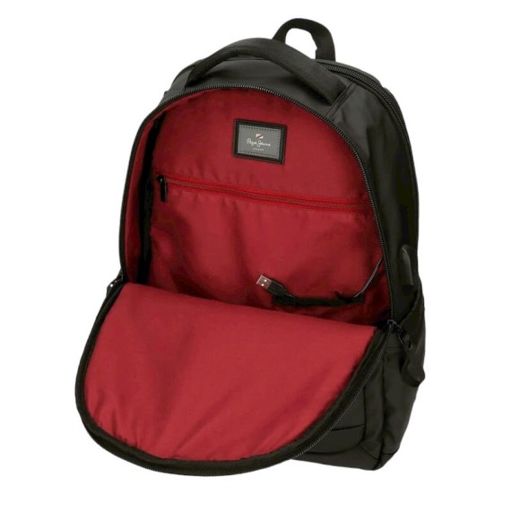 Mochila para Portátil 15.6" Adap. 3C Pepe Jeans HOXTON Preta | Ref. 186.7342831