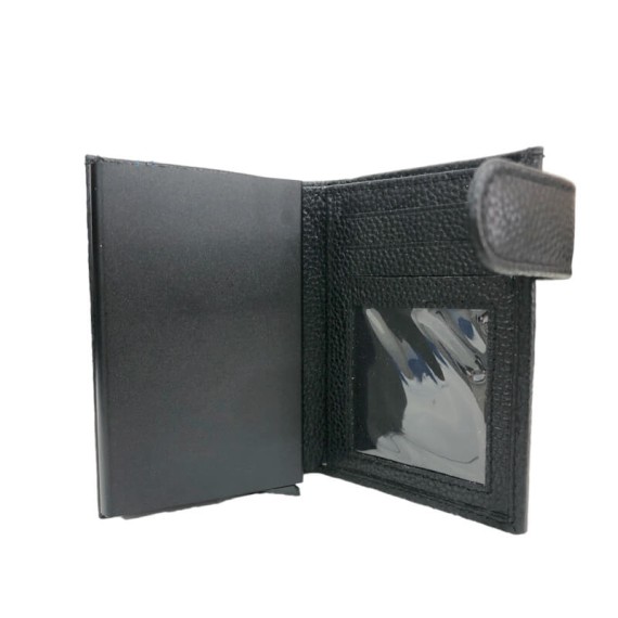 Porta-Cartões c/ Ejetor PORTO 231212 Preto | Ref. 254.FCP231212P