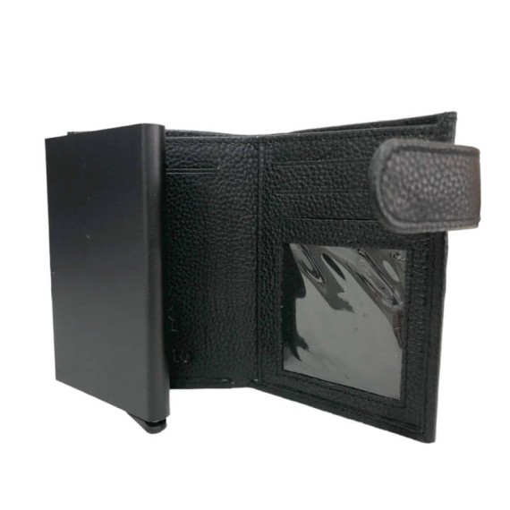 Porta-Cartões c/ Ejetor PORTO 231212 Preto | Ref. 254.FCP231212P