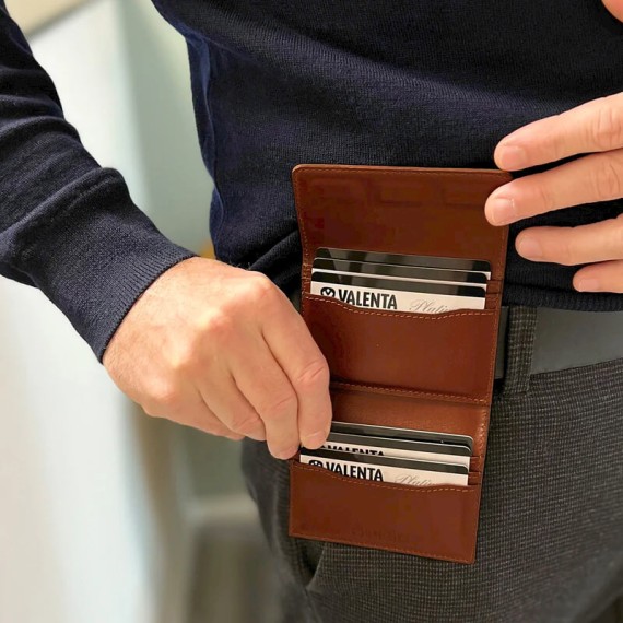 VALENTA Carteira Porta Cartões Card Wallet Belt Brown | Ref. 91.V587273