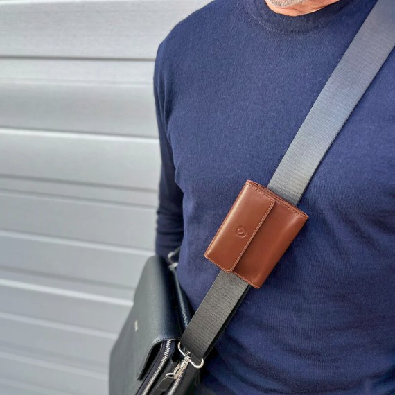 VALENTA Carteira Porta Cartões Card Wallet Belt Brown | Ref. 91.V587273