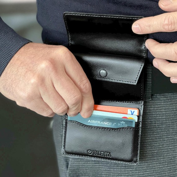 VALENTA Carteira c/ Porta Moedas Card Wallet Belt Coin Black | Ref. 91.V587228