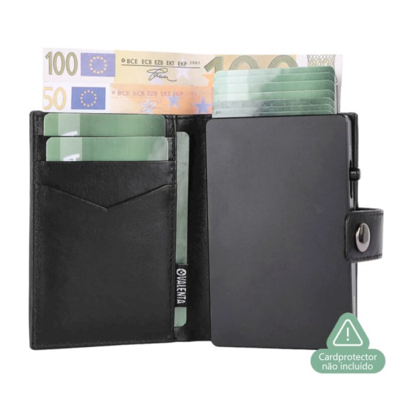 VALENTA Carteira Card Wallet Leather MagSafe Luxe Black | Ref. 91.V588386