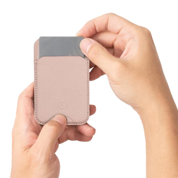 VALENTA Carteira Card Wallet Stand MagSafe Metallic Rose | Ref. 91.V588331
