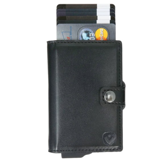 VALENTA Porta Cartões Card Case Plus Wallet Black/Silver | Ref. 91.V584524