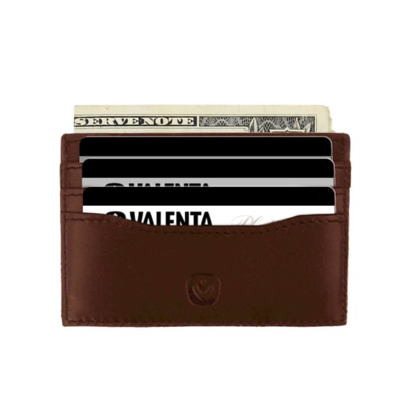 VALENTA Porta Cartões Card Wallet AirTag Cognac | Ref. 91.V587211