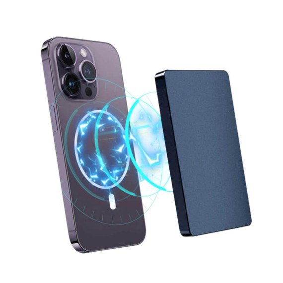 VALENTA Porta Cartões Cardprotector Aluminio Magsafe Blue Titanium | Ref. X91.V588287