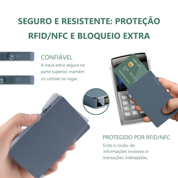 VALENTA Porta Cartões Cardprotector Aluminio Magsafe Grey | Ref. X91.V587488