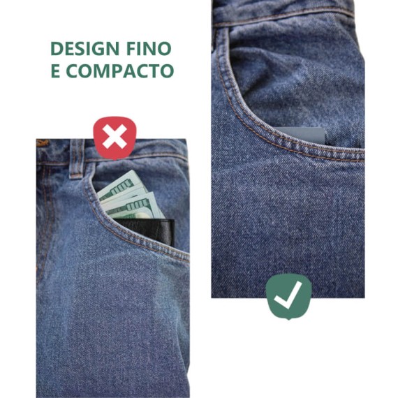 VALENTA Porta Cartões Cardprotector Aluminio Magsafe with Money Clip Grey | Ref. 91.V587518