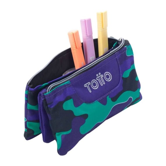 Estojo Escolar Triplo Seli Tablero TOTTO 8JY Roxo | Ref. 330.AC52ECO01228JY Estojo Escolar Triplo Seli Tablero TOTTO 8JY Roxo | Ref. 330.AC52ECO01228JY