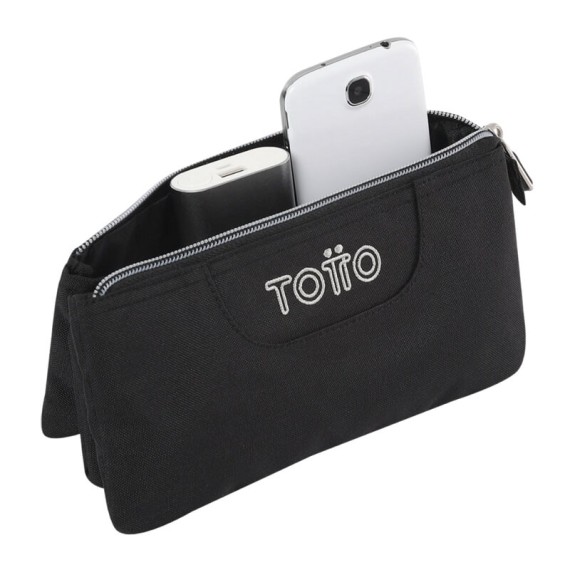 Estojo Escolar Triplo Tablero TOTTO N01 Preto | Ref. 330.AC52ECO0122N01