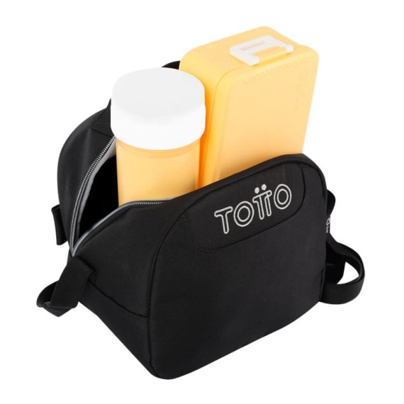 Lancheira Térmica Borrador Totto N01 Preta | Ref. 330.AC61ECO0012N01