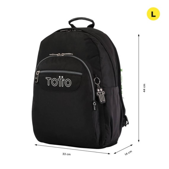 Mochila Escolar para Portátil 14” Acuareles TOTTO N01 Preta | Ref. 330.MA04ECO0012N01 Mochila Escolar para Portátil 14” Acuareles TOTTO N01 Preta | Ref. 330.MA04ECO0012N01