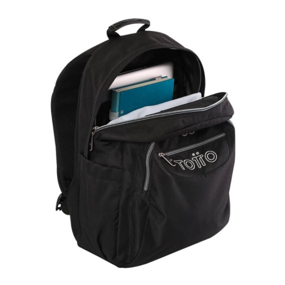 Mochila Escolar para Portátil 14” Acuareles TOTTO N01 Preta | Ref. 330.MA04ECO0012N01 Mochila Escolar para Portátil 14” Acuareles TOTTO N01 Preta | Ref. 330.MA04ECO0012N01