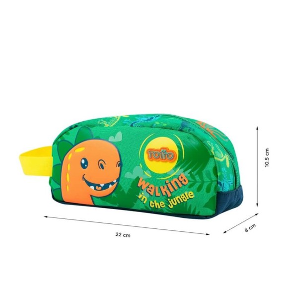 Estojo Escolar Infantil Dinomax TOTTO 5D6 Verde | Ref. 330.AJ52DNX00125D6