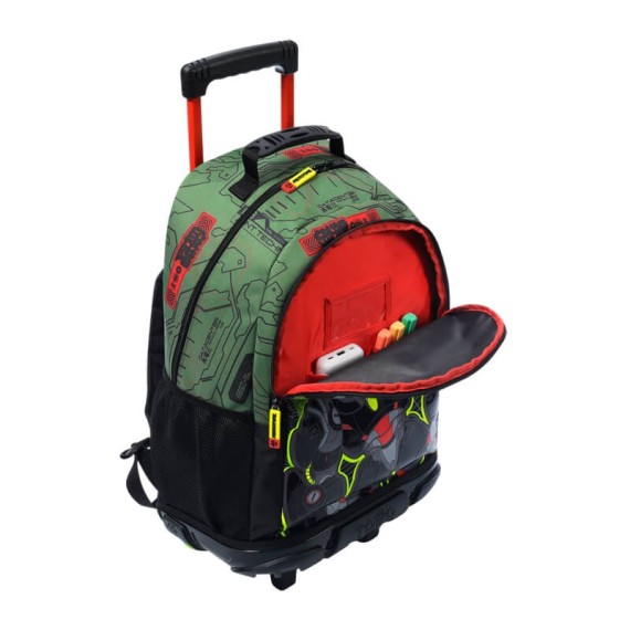 Mochila Escolar com Rodas L 47Cm Argon TOTTO 5D7 Verde | Ref. 330.MJ03AGN00325D7