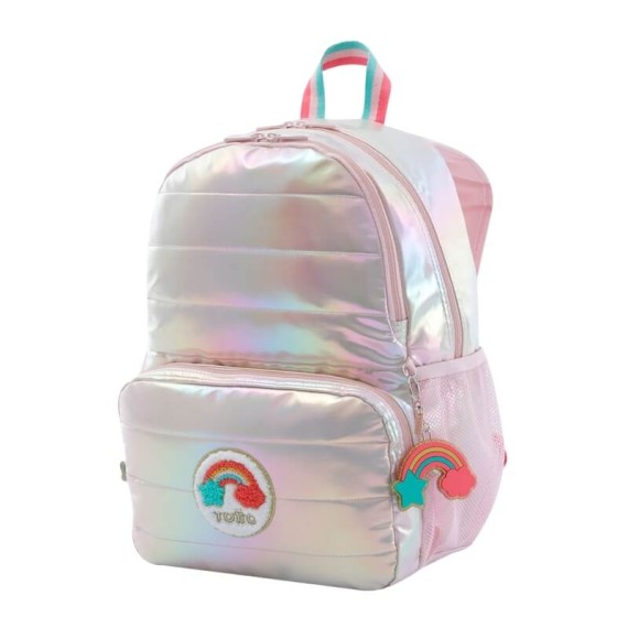 Mochila Escolar Média 40Cm Glowy TOTTO P50 Rosa Brilhante | Ref. 330.MJ04GLW0022P50Mochila Escolar Média 40Cm Glowy TOTTO P50 Rosa Brilhante | Ref. 330.MJ04GLW0022P50