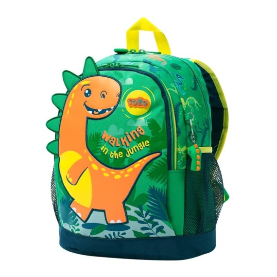 Mochila Infantil Média 40Cm Dinomax TOTTO 5D6 Verde | Ref. 330.MJ04DNX00225D6