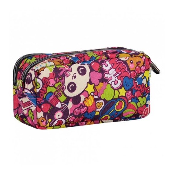 Estojo Escolar Duplo Pandelicious Sobre TOTTO 6MN Rosa | Ref. 330.AC52ECO00316MN