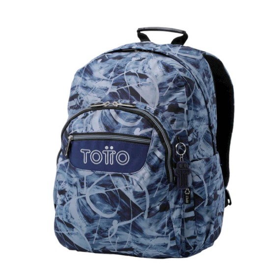 Mochila Escolar para Portátil 14” Glowery Acuarela TOTTO 6YG Azul | Ref. 330.MA04ECO00126YG
