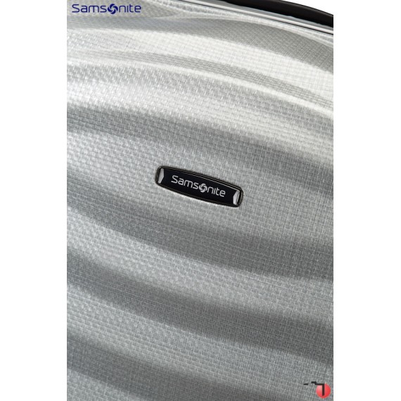 Samsonite Mala/Trolley de Viagem Médio 69cm 4 Rodas Spinner LITE-SHOCK Prata - Ref. X9298V00225