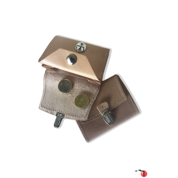 Porta-Moedas com Pora-Notas Pele Natural - Ref. 39.3001